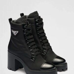 Prada Re-Nylon and leather booties